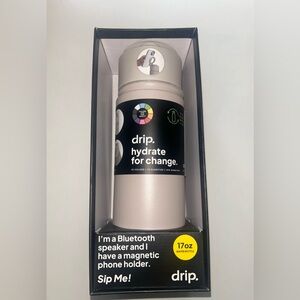 Bluetooth Speaker Water Bottle with Magnetic Phone Holder - Cream